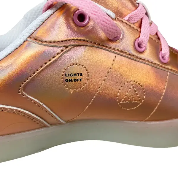 Airwalk Girls’ Light-Up Sneakers – Pink Rose Gold