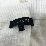 1.STATE Cream Waffle Knit Faux Wrap Sweater