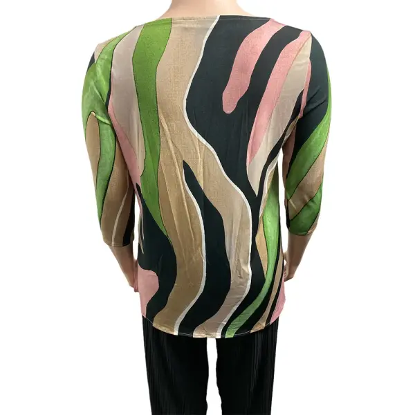 Alfani Abstract Wavy Stripe Tunic Top