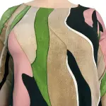 Alfani Abstract Wavy Stripe Tunic Top