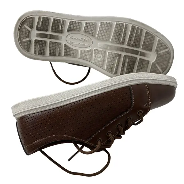 American Eagle Boys’ Liam Brown Perforated Casual Lace-Up Shoes Size 3