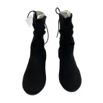 American Eagle Medium Black Faux Suede Tie Back Ankle Booties Size 3