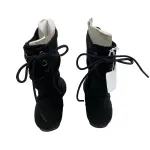 American Eagle Medium Black Faux Suede Tie Back Ankle Booties Size 3