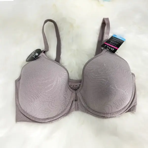 Bali Comfort Revolution Front-Close Shaping Underwire Bra 34D in Warm Steel