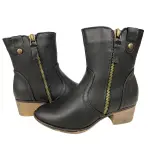 Bella Marie Georgia Ankle Boots Black Faux Leather Size 5.5