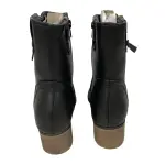 Bella Marie Georgia Ankle Boots Black Faux Leather Size 5.5