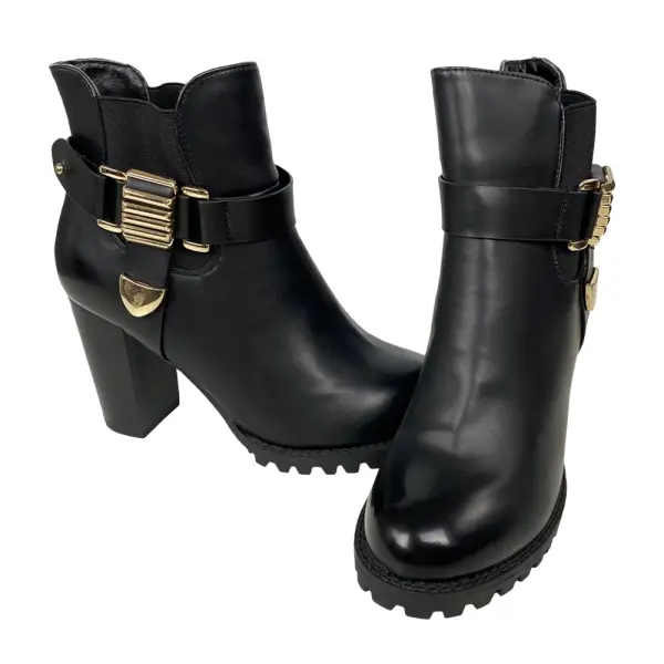 Bella Marie Elvy-28 Black Heeled Ankle Boots – Women’s Size 5.5