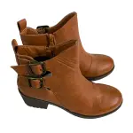 Bella Marie Ryder-18 Tan Ankle Boots