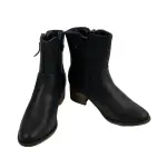Bella Marie Georgia Ankle Boots Black Faux Leather Size 5.5