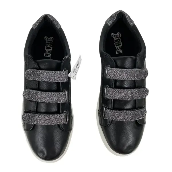 Brash Girls Polly Black Fashion Strap Sneakers Size 4