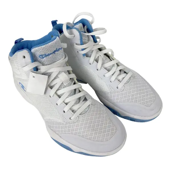 Champion Boys' Inferno White & Light Blue Basketball Shoes