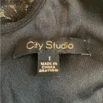 City Studios Two-Piece Lace Halter Top & Floral Skirt Set