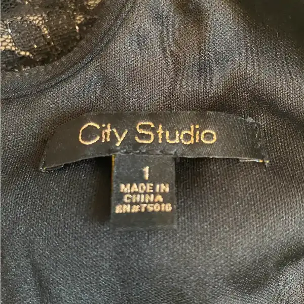 City Studios Two-Piece Lace Halter Top & Floral Skirt Set