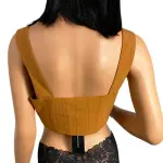 Danielle Bernstein Pintuck Corset Crop Top Size 4