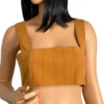 Danielle Bernstein Pintuck Corset Crop Top Size 8