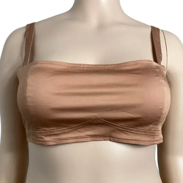 Danielle Bernstein Straight Neck Bralette Crop Top Size 14