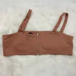 Danielle Bernstein Straight Neck Bralette Crop Top Size 12