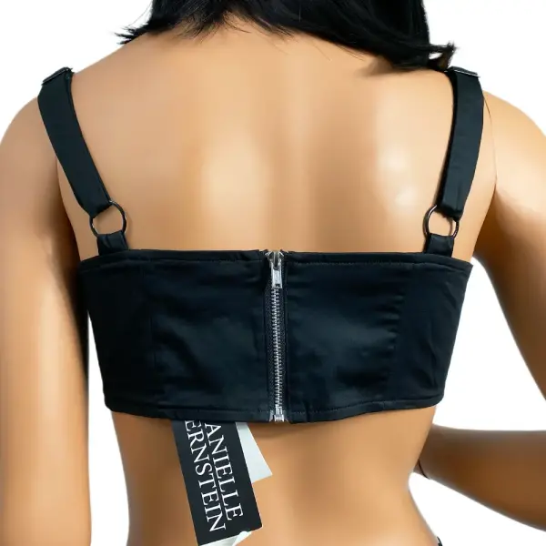 Danielle Bernstein Straight Neck Bralette Crop Top Size 4