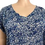DKNY Jeans Abstract Print V-Neck Top