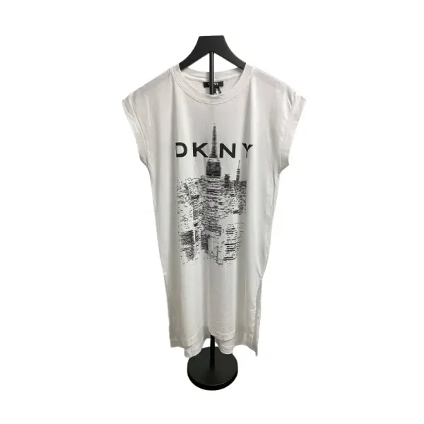 DKNY NYC Skyline Graphic High-Low Tunic