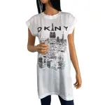 DKNY NYC Skyline Graphic High-Low Tunic