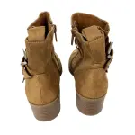 Forever 21 Light Brown Suede Buckled Ankle Boots Size 5.5