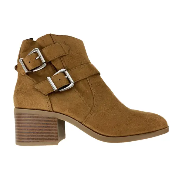 Forever 21 Light Brown Suede Buckled Ankle Boots Size 5.5
