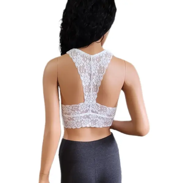 Jenni by Jennifer Moore White Lace Racerback Bralette