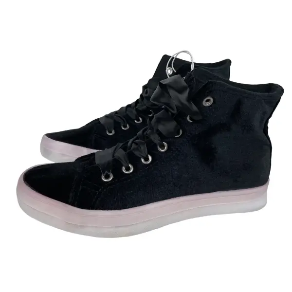 Joe Boxer Ry Black Velvet High Top Sneakers