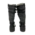 Forever Women’s Carrie 63 Knee High Round Toe Zip Up Lug Sole Rain Boots Size 4 Black