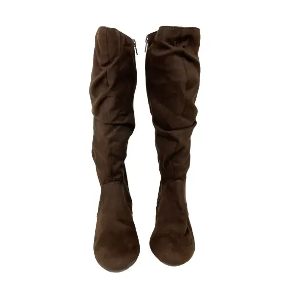 Lower East Side Brown Faux Suede Boots