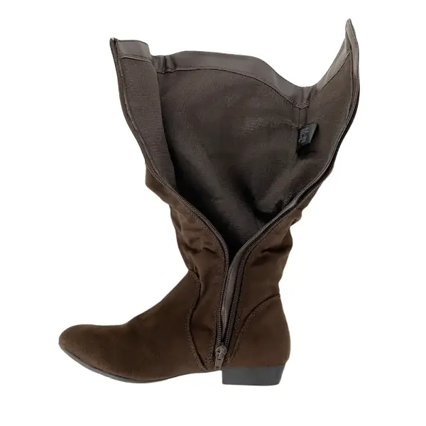 Lower East Side Brown Faux Suede Boots