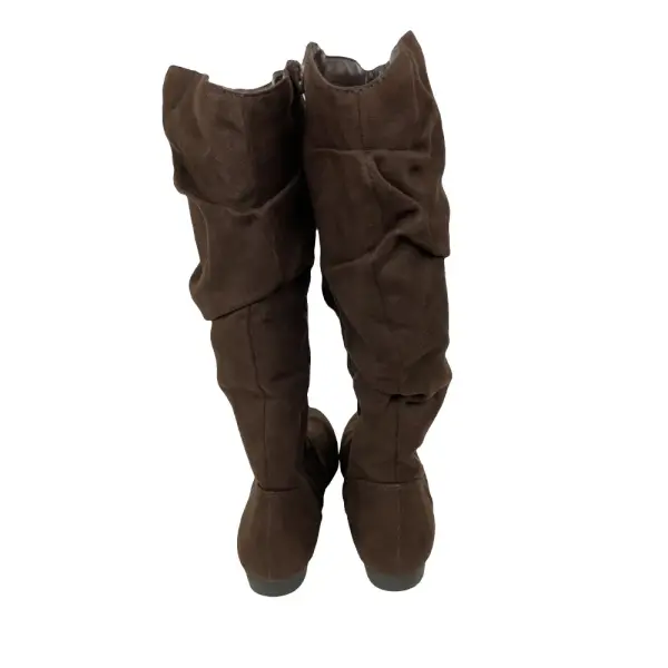 Lower East Side Brown Faux Suede Boots