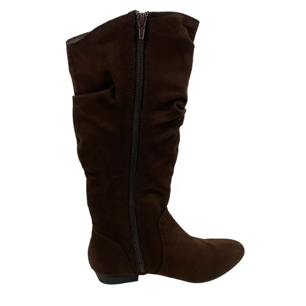 Lower East Side Brown Faux Suede Boots