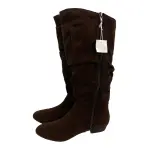 Lower East Side Brown Faux Suede Boots