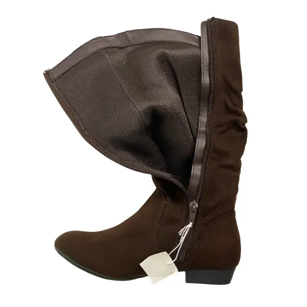 Lower East Side Brown Faux Suede Boots