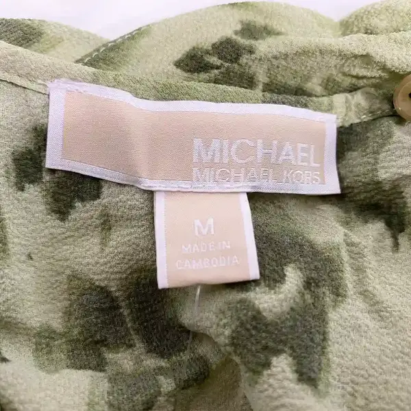 MICHAEL Michael Kors Cold-Shoulder Clover Print Top