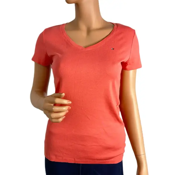 Tommy Hilfiger Flag Logo V-Neck Tee