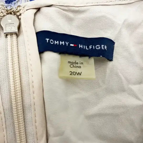 Tommy Hilfiger Blue Lace Flare Dress