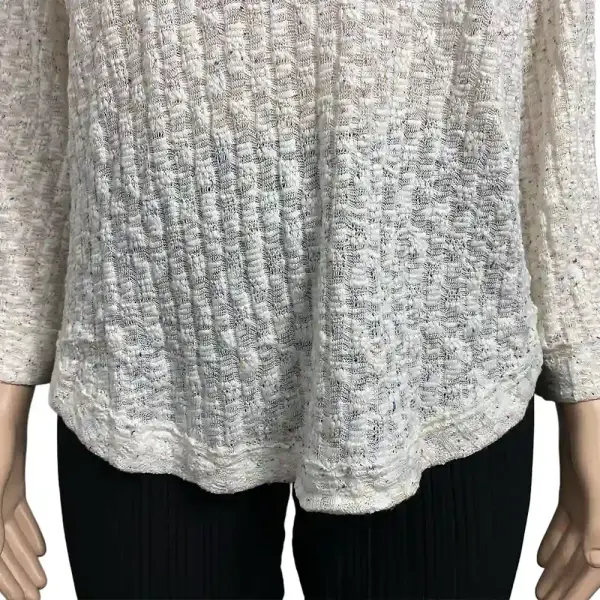 Free People Baja Babe Confetti Speckled Hacci Hoodie Sweater