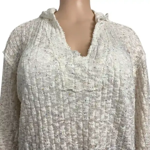 Free People Baja Babe Confetti Speckled Hacci Hoodie Sweater