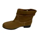 Zoe & Zac Suede Like Tassel Ankle Boots Girls Size 4 Tan Brown