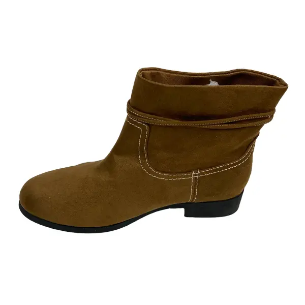 Zoe & Zac Suede Like Tassel Ankle Boots Girls Size 4 Tan Brown